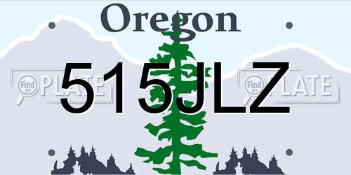 515JLZ Oregon License Plate