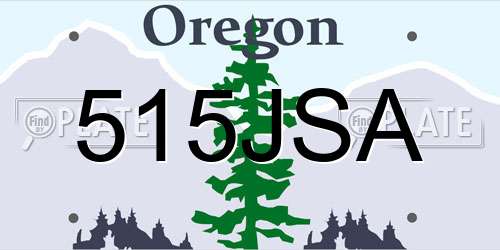 515JSA Oregon License Plate