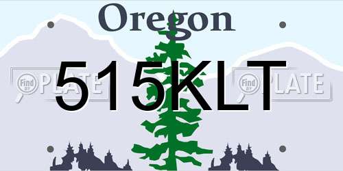 515KLT Oregon License Plate