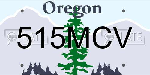 515MCV Oregon License Plate