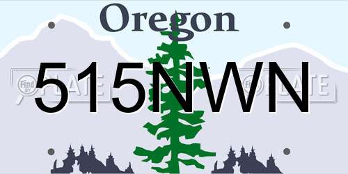 515NWN Oregon License Plate