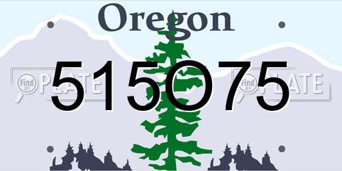 515O75 Oregon License Plate