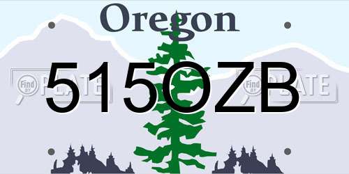 515OZB Oregon License Plate