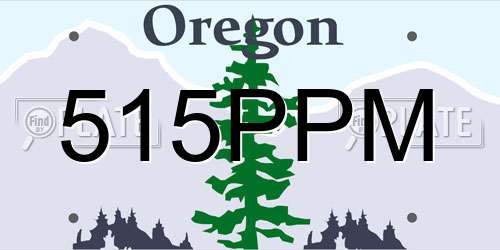 515PPM Oregon License Plate