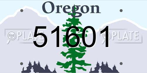51601 Oregon License Plate