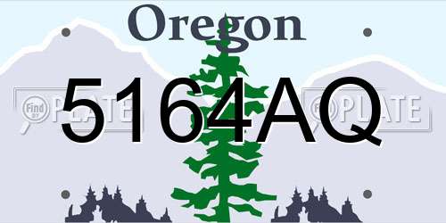 5164AQ Oregon License Plate
