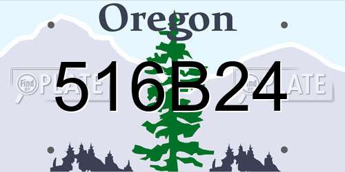 516B24 Oregon License Plate
