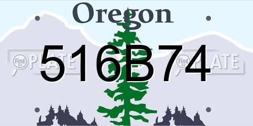 516B74 Oregon License Plate