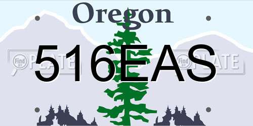516EAS Oregon License Plate