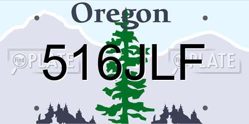 516JLF Oregon License Plate