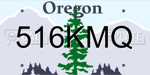 516KMQ Oregon License Plate