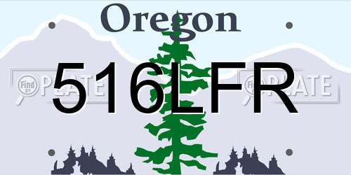 516LFR Oregon License Plate