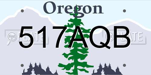 517AQB Oregon License Plate