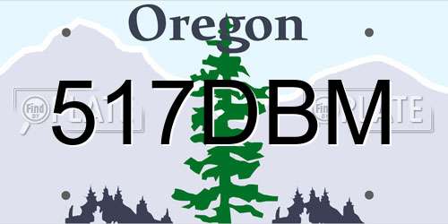 517DBM Oregon License Plate