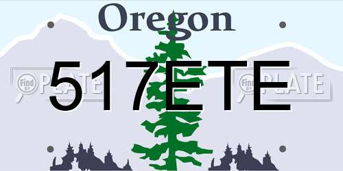 517ETE Oregon License Plate