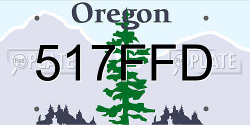 517FFD Oregon License Plate
