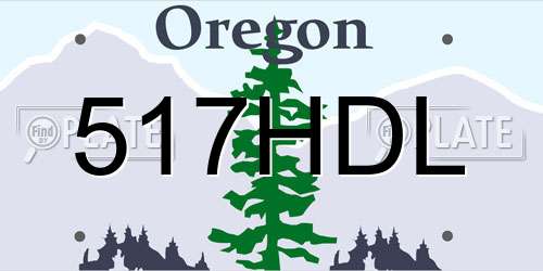 517HDL Oregon License Plate
