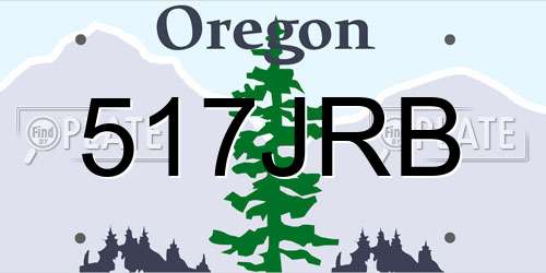 517JRB Oregon License Plate