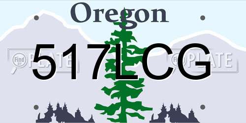 517LCG Oregon License Plate