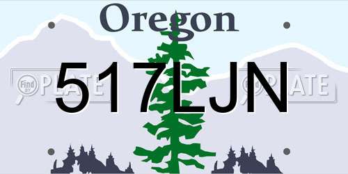 517LJN Oregon License Plate