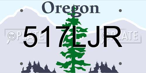 517LJR Oregon License Plate