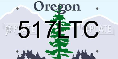 517LTC Oregon License Plate