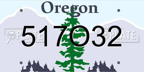 517O32 Oregon License Plate