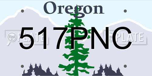 517PNC Oregon License Plate