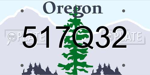 517Q32 Oregon License Plate
