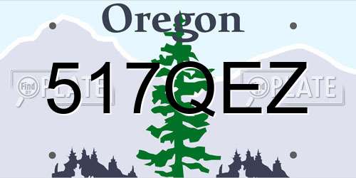 517QEZ Oregon License Plate
