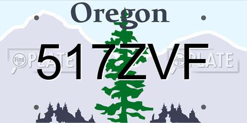 517ZVF Oregon License Plate