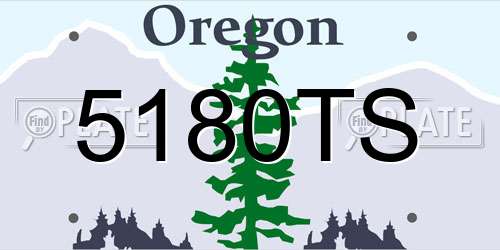 5180TS Oregon License Plate