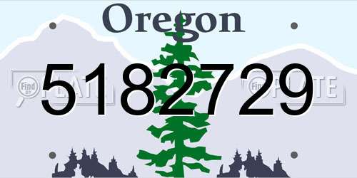 5182729 Oregon License Plate