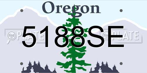 5188SE Oregon License Plate