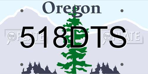 518DTS Oregon License Plate