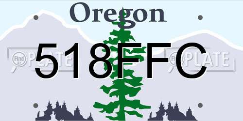 518FFC Oregon License Plate