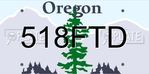 518FTD Oregon License Plate