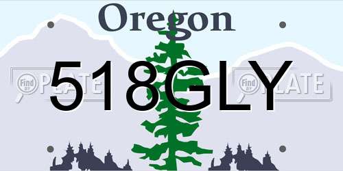 518GLY Oregon License Plate