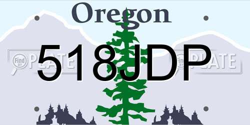 518JDP Oregon License Plate