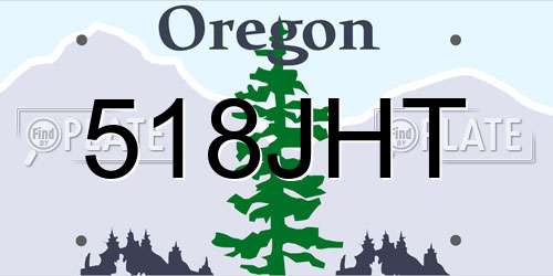 518JHT Oregon License Plate