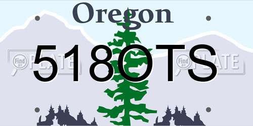 518OTS Oregon License Plate