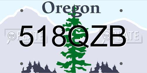 518QZB Oregon License Plate