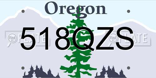 518QZS Oregon License Plate