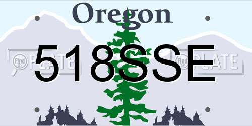 518SSE Oregon License Plate