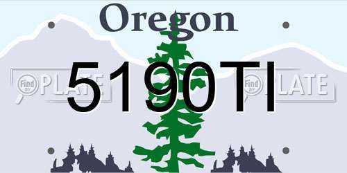 5190TI Oregon License Plate