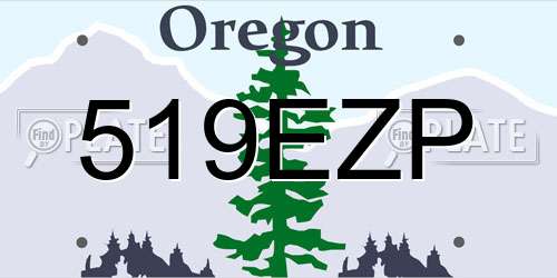 519EZP Oregon License Plate