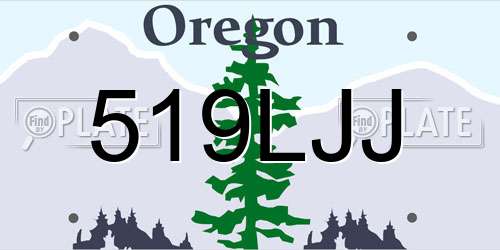 519LJJ Oregon License Plate