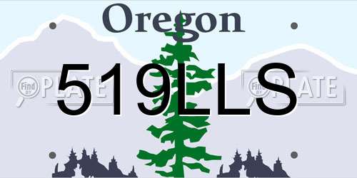 519LLS Oregon License Plate
