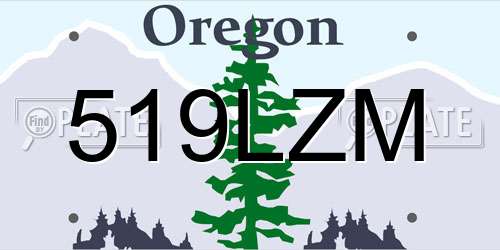 519LZM Oregon License Plate