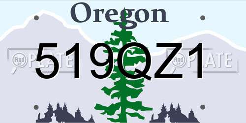 519QZ1 Oregon License Plate